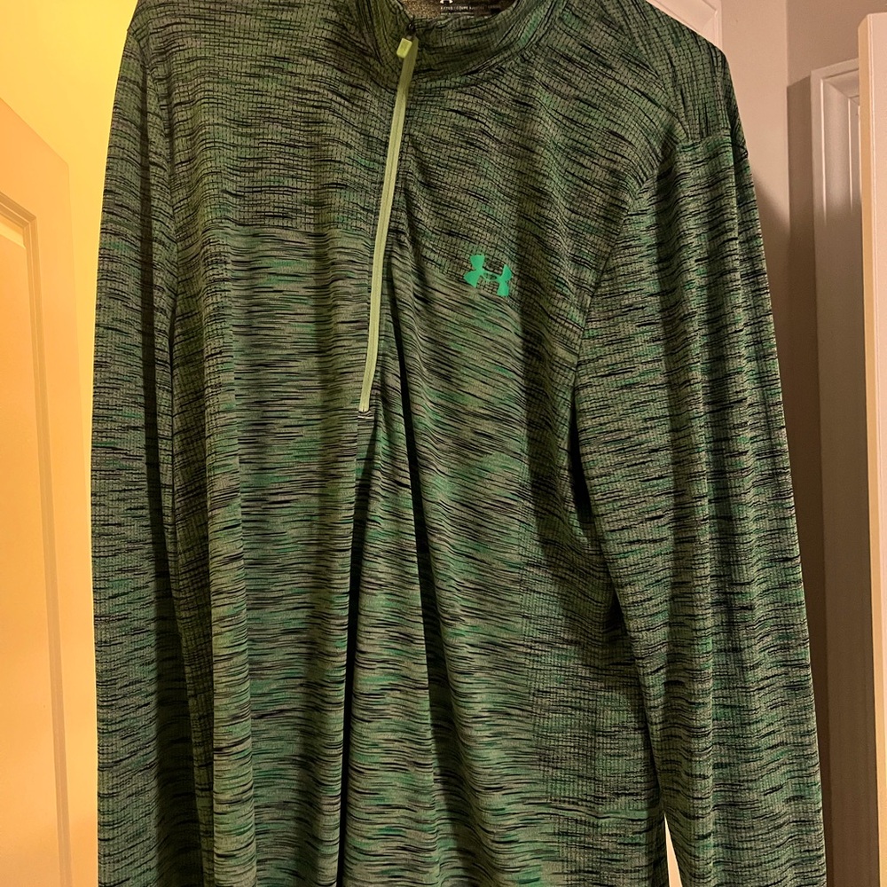 Package Deal two under armor pull overs moisture wicking 1/4 zip up. UNDERARMOR